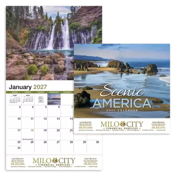 Scenic America Appointment Wall Calendar - Stapled